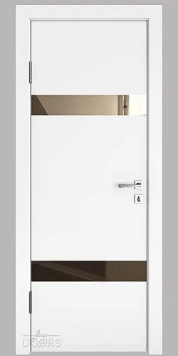 ШИ дверь DO-602 Белый бархат/зеркало Бронза