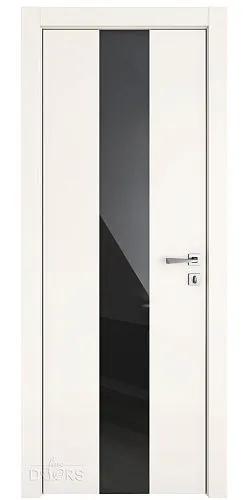 ШИ дверь DO-610 Сливки/стекло Черное