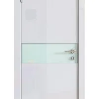 ШИ дверь DO-609 Белый глянец/стекло Белое