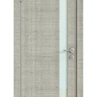 Дверь межкомнатная DO-507 Серый дуб/стекло Белое