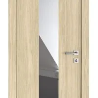 Дверь межкомнатная DO-510 Дуб светлый/Зеркало