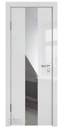 Дверь межкомнатная DO-510 Серый глянец/Зеркало