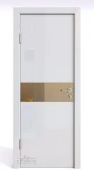 Дверь DO-509 Белый глянец/зеркало Бронза Скидка 15 %!