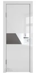 Дверь межкомнатная DO-501 Серый глянец/Зеркало