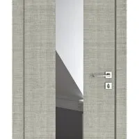 Дверь межкомнатная DO-510 Серый дуб/Зеркало