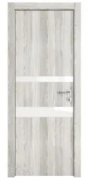 Дверь межкомнатная DO-512 Айс/стекло Белое