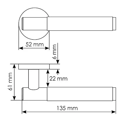 Дверная ручка MH-57-R6T MSG