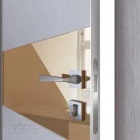 Дверь межкомнатная DO-501 Металлик/зеркало Бронза