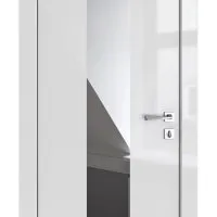 ШИ дверь DO-610 Серый глянец/Зеркало