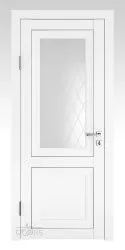Дверь межкомнатная DO-PG2 Белый бархат/Ромб