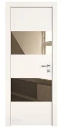 Дверь межкомнатная DO-508 Сливки/зеркало Бронза