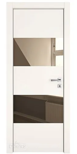 Дверь межкомнатная DO-508 Сливки/зеркало Бронза