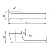 Ручка Punto (Пунто) раздельная K.QSL52.TITAN SN/BL-3 мат.никель/черный