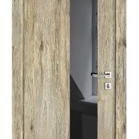 ШИ дверь DO-604 Рустик натуральный/стекло Черное