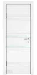Дверь межкомнатная DO-515 Белый бархат/стекло Белое