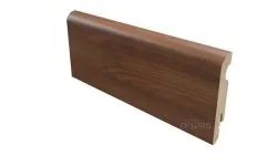 Плинтус Орех тисненый ПВХ