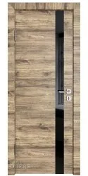 ШИ дверь DO-607 Лофт светлый/стекло Черное