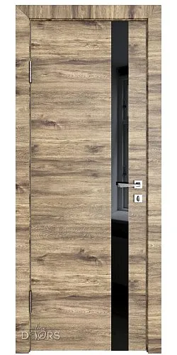 ШИ дверь DO-607 Лофт светлый/стекло Черное