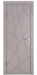 Дверь межкомнатная Абстракция Серый бархат