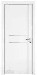 Дверь межкомнатная DG-M-7 Белый бархат/молдинги светлые
