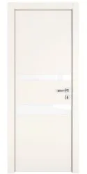 Дверь межкомнатная DO-512 Сливки/стекло Белое