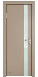 ШИ дверь DO-607 Латте софт/стекло Белое