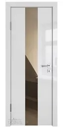 Дверь межкомнатная DO-510 Серый глянец/зеркало Бронза