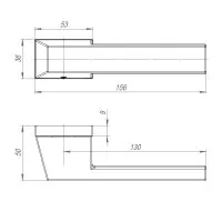 Ручка Armadillo (Армадилло) раздельная K.UCS36.BRICK (BRICK UCS) SN-3 матовый никель