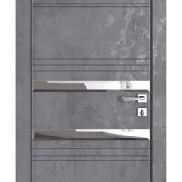 Дверь межкомнатная DO-515 Бетон темный/Зеркало