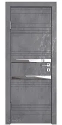 Дверь межкомнатная DO-515 Бетон темный/Зеркало