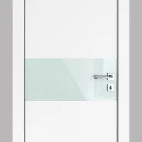 ШИ дверь DO-609 Белый бархат/стекло Белое