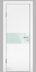 ШИ дверь DO-609 Белый бархат/стекло Белое