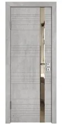 Дверь межкомнатная DO-514 Бетон светлый/зеркало Бронза