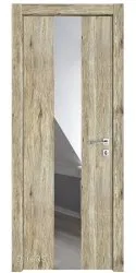 Дверь межкомнатная DO-510 Рустик натуральный/Зеркало