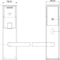 Электронный гостиничный онлайн замок HSU-9936BT-G