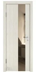 ШИ дверь DO-604 Белая лиственница/зеркало Бронза