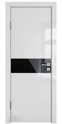 ШИ дверь DO-609 Серый глянец/стекло Черное