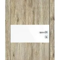 ШИ дверь DO-601 Рустик натуральный/стекло Белое