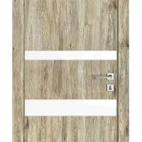 ШИ дверь DO-612 Рустик натуральный/стекло Белое