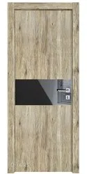 ШИ дверь DO-601 Рустик натуральный/стекло Черное