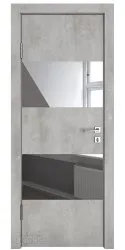 Дверь межкомнатная DO-508 Бетон светлый/Зеркало