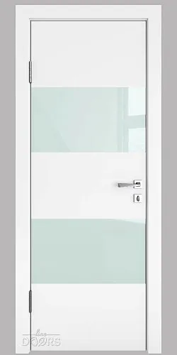 ШИ дверь DO-608 Белый бархат/стекло Белое