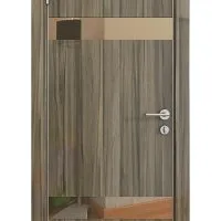 Дверь межкомнатная DO-502 Сосна глянец/зеркало Бронза