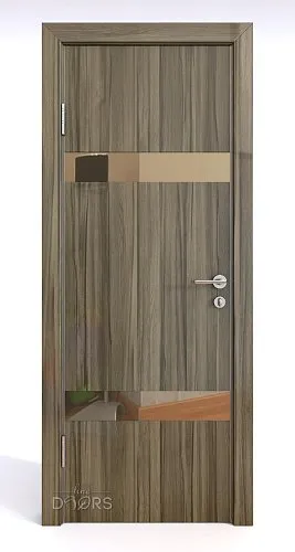 Дверь межкомнатная DO-502 Сосна глянец/зеркало Бронза