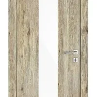 ШИ дверь DO-610 Рустик натуральный/стекло Белое