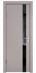 ШИ дверь DO-607 Серый бархат/стекло Черное