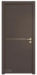 Дверь межкомнатная DG-522 Бронза/молдинг золотой