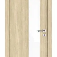 ШИ дверь DO-604 Дуб светлый/стекло Белое