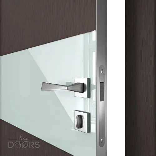 Дверь межкомнатная DO-501 Бронза/стекло Белое