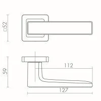Ручка Fuaro (Фуаро) раздельная K.XM52.DENVER (DENVER XM) SSC/CP-16 сатинированный хром/хром